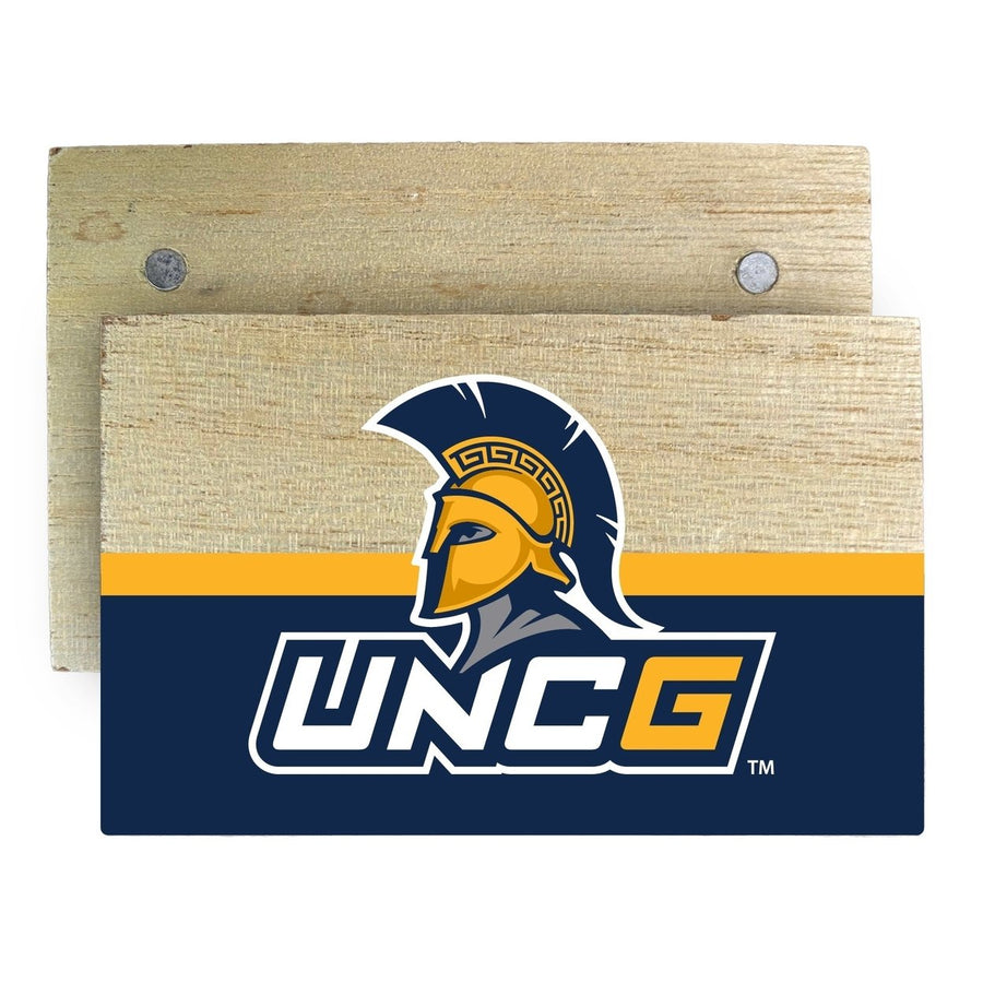 North Carolina Greensboro Spartans Wooden 2" x 3" Fridge Magnet Officially Licensed Collegiate Product Image 1