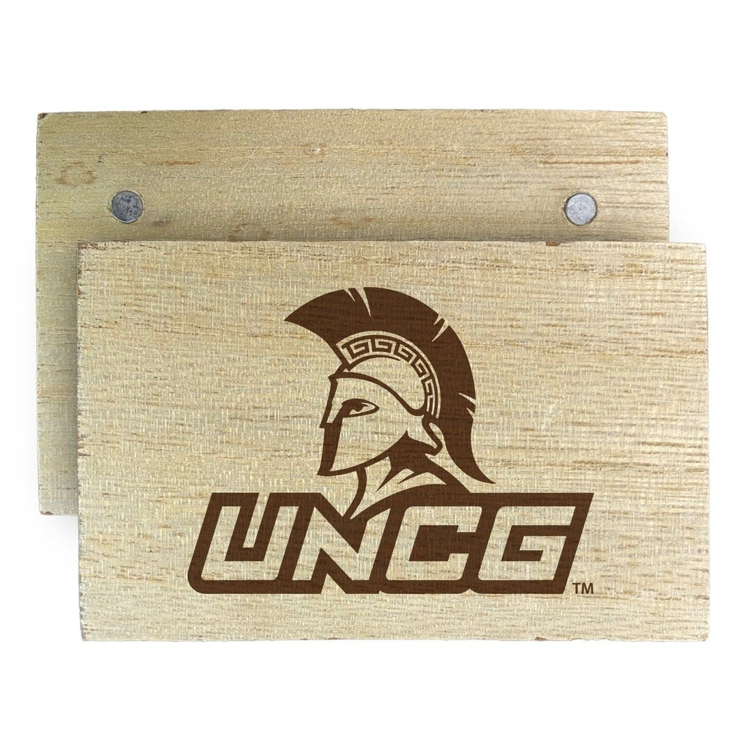 North Carolina Greensboro Spartans Wooden 2" x 3" Fridge Magnet Officially Licensed Collegiate Product Image 1