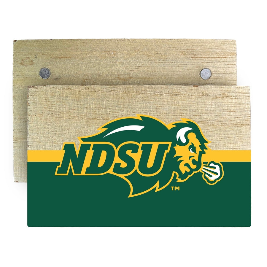 North Dakota State Bison Wooden 2" x 3" Fridge Magnet Officially Licensed Collegiate Product Image 1