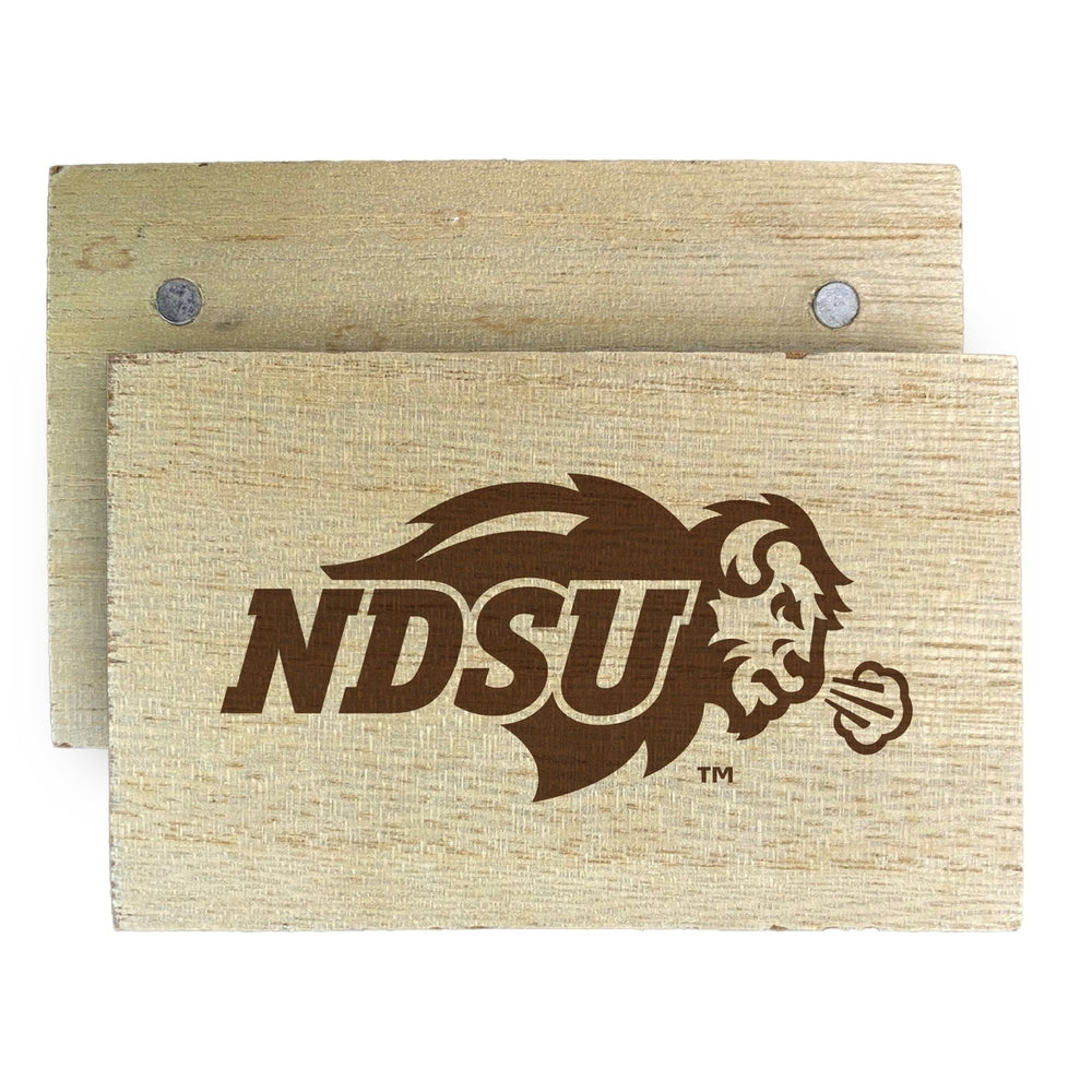 North Dakota State Bison Wooden 2" x 3" Fridge Magnet Officially Licensed Collegiate Product Image 2