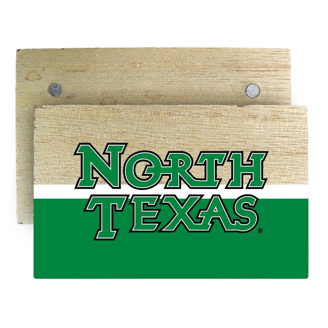 North Texas Wooden 2" x 3" Fridge Magnet Officially Licensed Collegiate Product Image 1