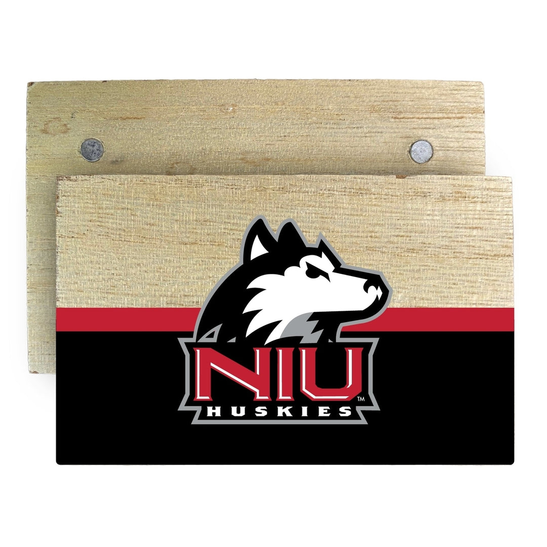 Northern Illinois Huskies Wooden 2" x 3" Fridge Magnet Officially Licensed Collegiate Product Image 1