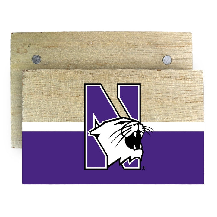 Northwestern University Wildcats Wooden 2" x 3" Fridge Magnet Officially Licensed Collegiate Product Image 1