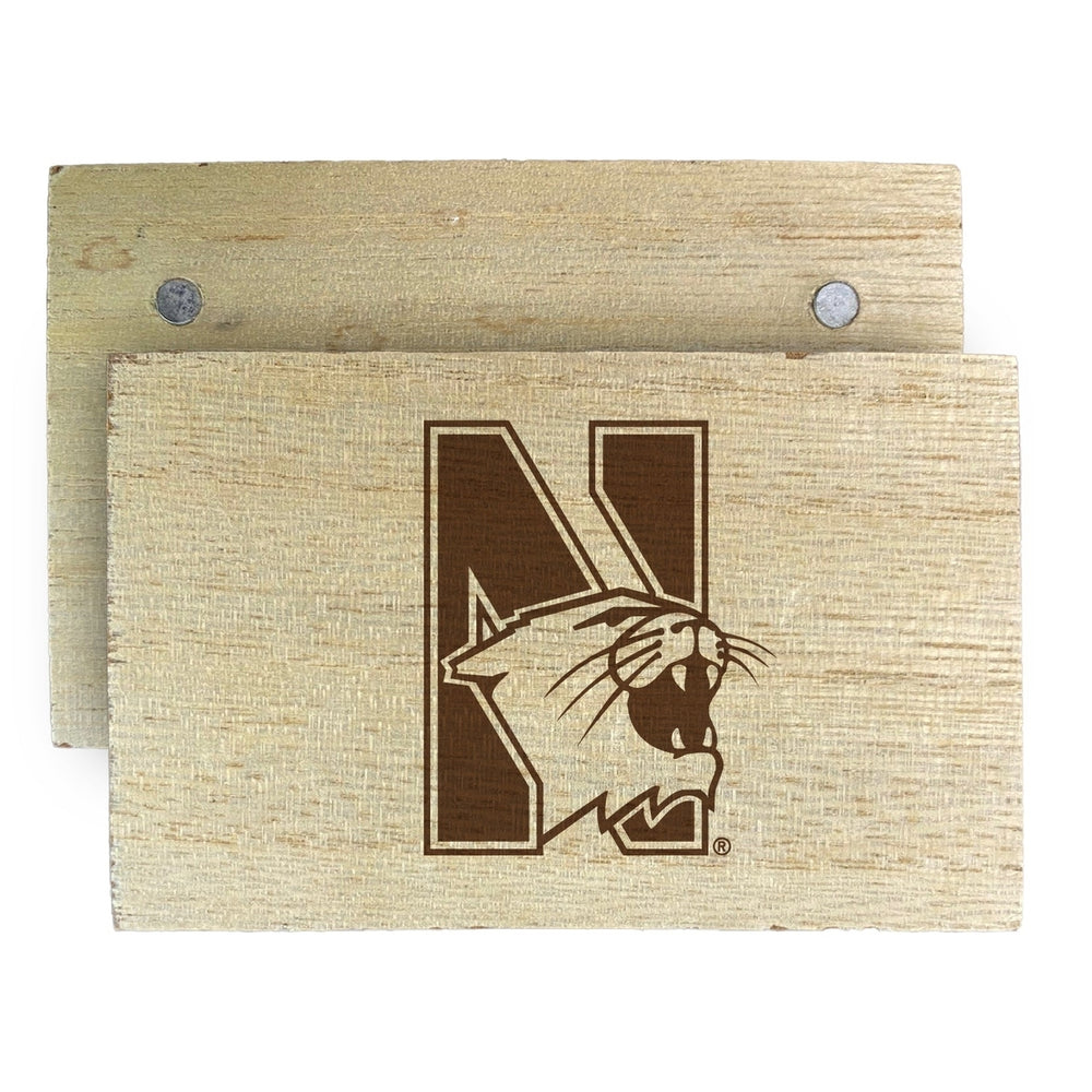 Northwestern University Wildcats Wooden 2" x 3" Fridge Magnet Officially Licensed Collegiate Product Image 2