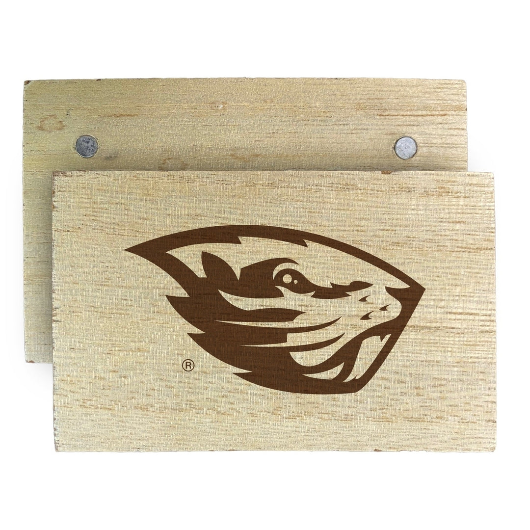 Oregon State Beavers Wooden 2" x 3" Fridge Magnet Officially Licensed Collegiate Product Image 2