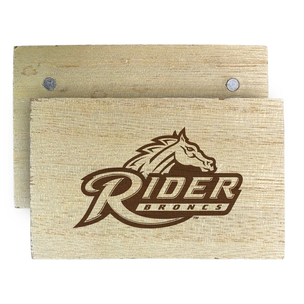 Rider University Broncs Wooden 2" x 3" Fridge Magnet Officially Licensed Collegiate Product Image 2