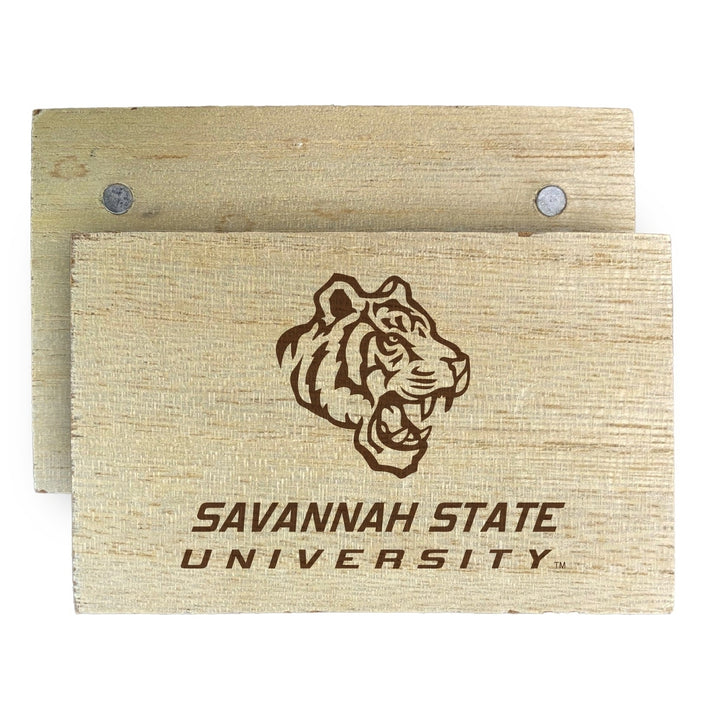 Savannah State University Wooden 2" x 3" Fridge Magnet Officially Licensed Collegiate Product Image 2