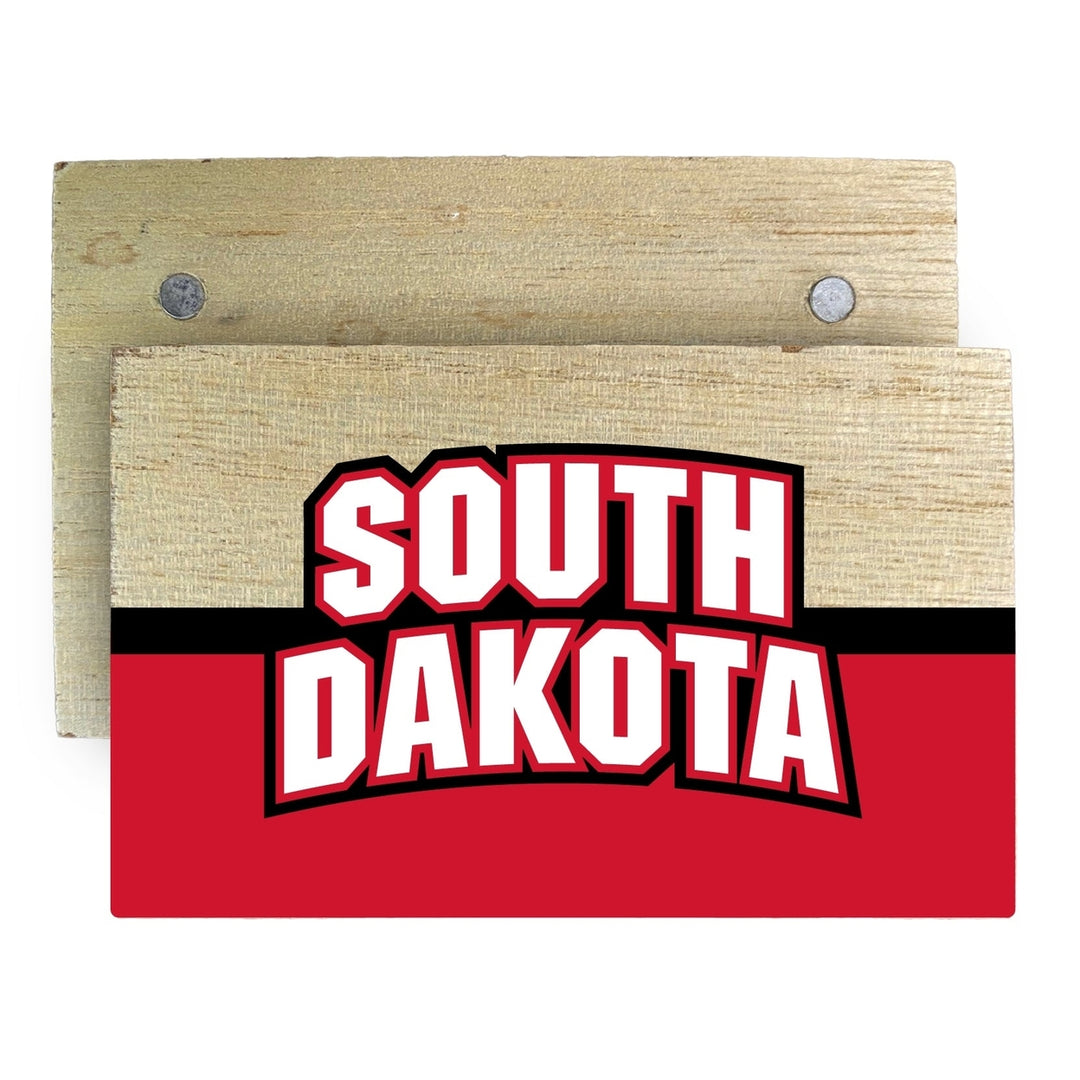 South Dakota Coyotes Wooden 2" x 3" Fridge Magnet Officially Licensed Collegiate Product Image 1