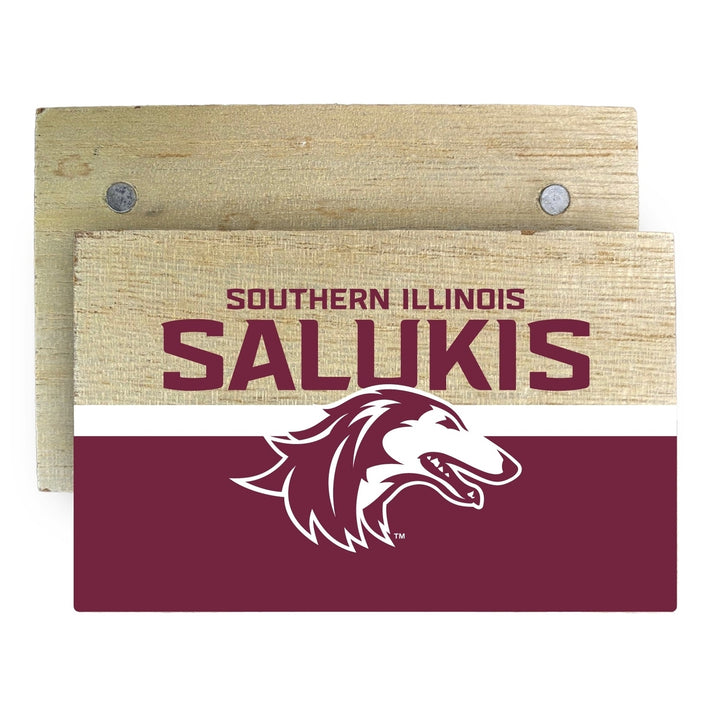 Southern Illinois Salukis Wooden 2" x 3" Fridge Magnet Officially Licensed Collegiate Product Image 1