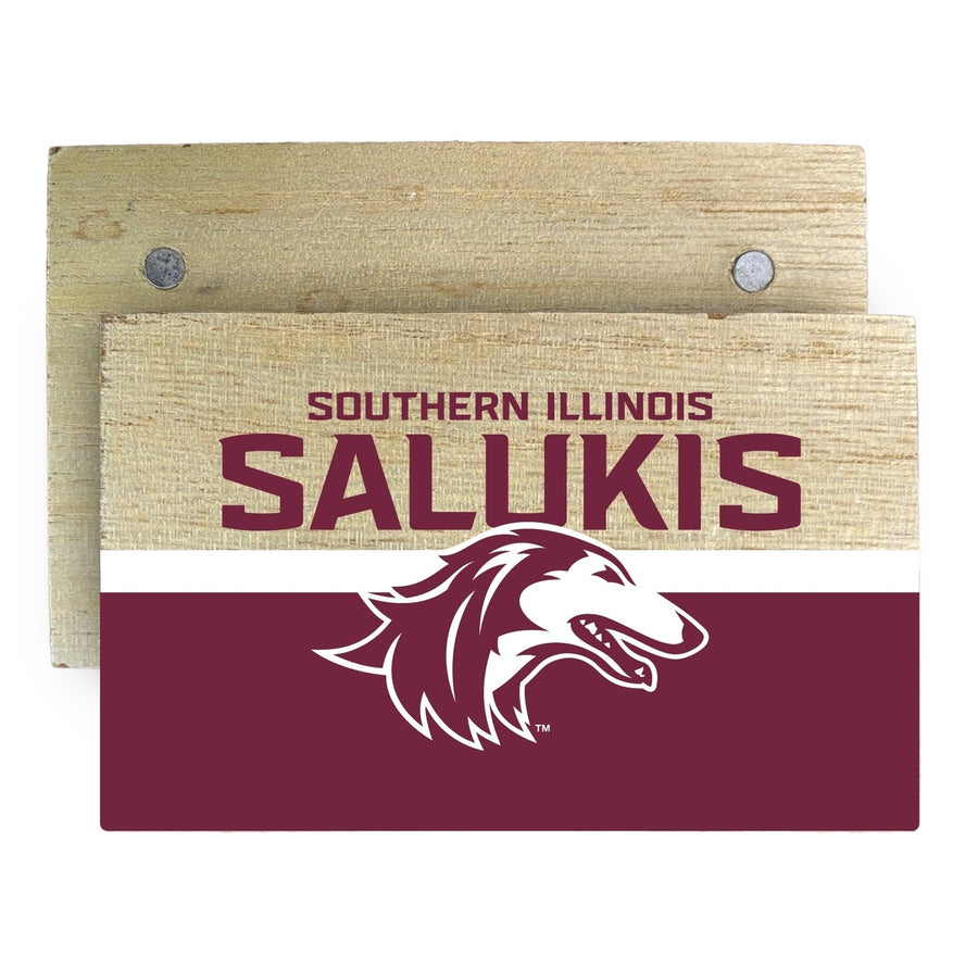 Southern Illinois Salukis Wooden 2" x 3" Fridge Magnet Officially Licensed Collegiate Product Image 1