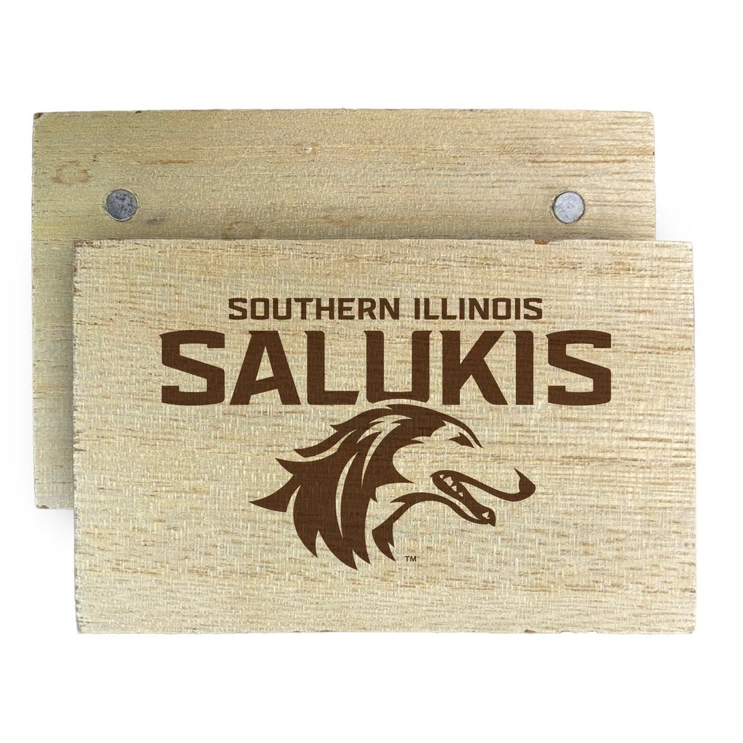 Southern Illinois Salukis Wooden 2" x 3" Fridge Magnet Officially Licensed Collegiate Product Image 1