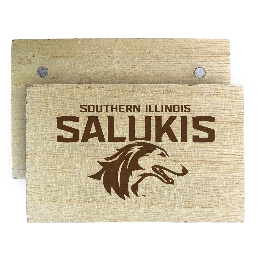 Southern Illinois Salukis Wooden 2" x 3" Fridge Magnet Officially Licensed Collegiate Product Image 2