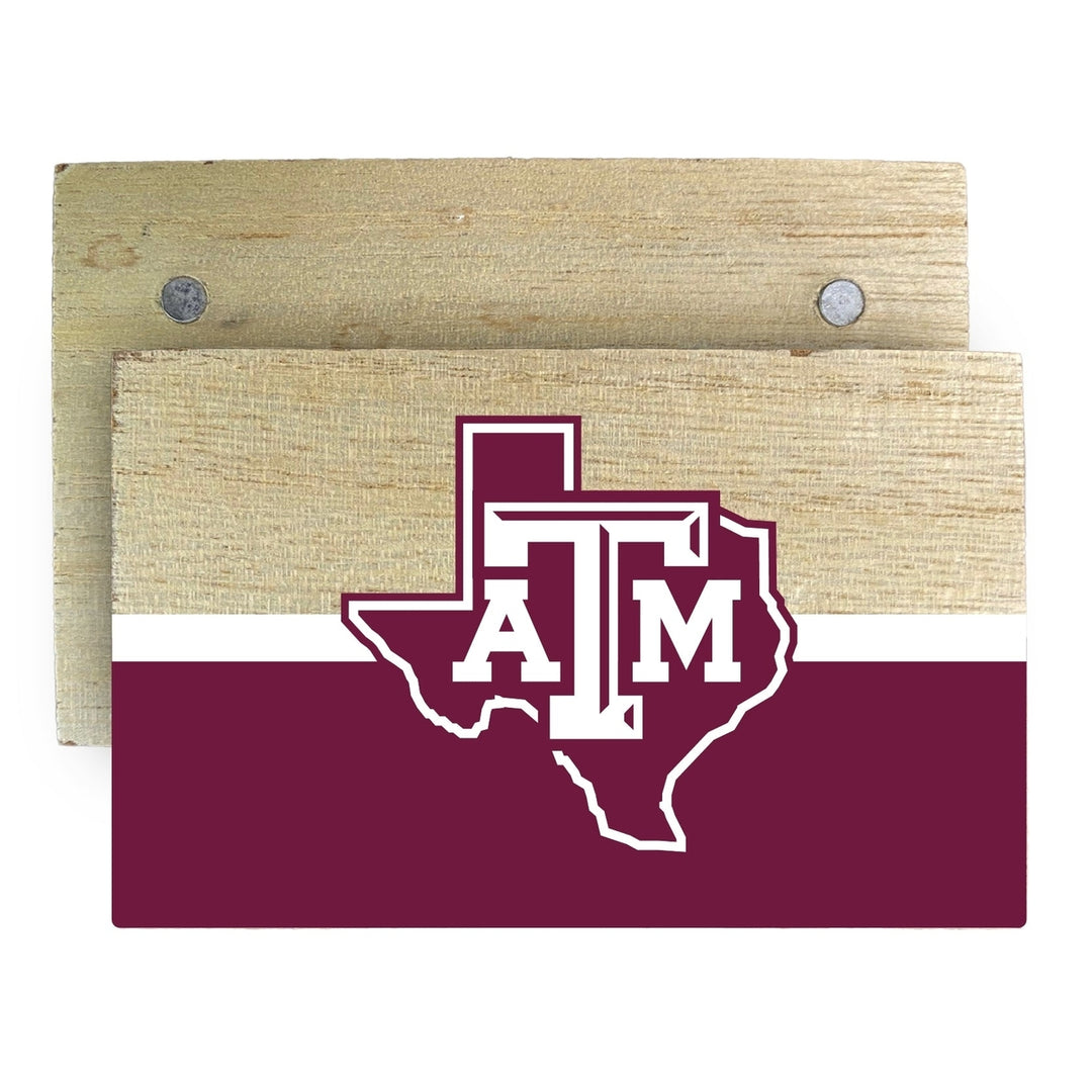 Texas AandM Aggies Wooden 2" x 3" Fridge Magnet Officially Licensed Collegiate Product Image 1