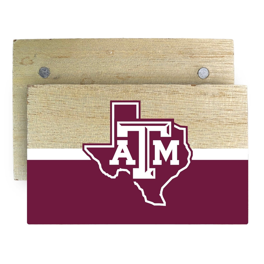 Texas AandM Aggies Wooden 2" x 3" Fridge Magnet Officially Licensed Collegiate Product Image 1