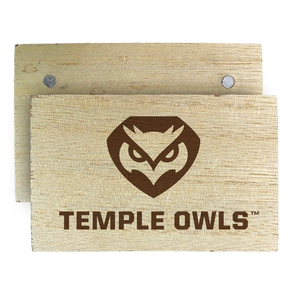 Temple University Wooden 2" x 3" Fridge Magnet Officially Licensed Collegiate Product Image 2