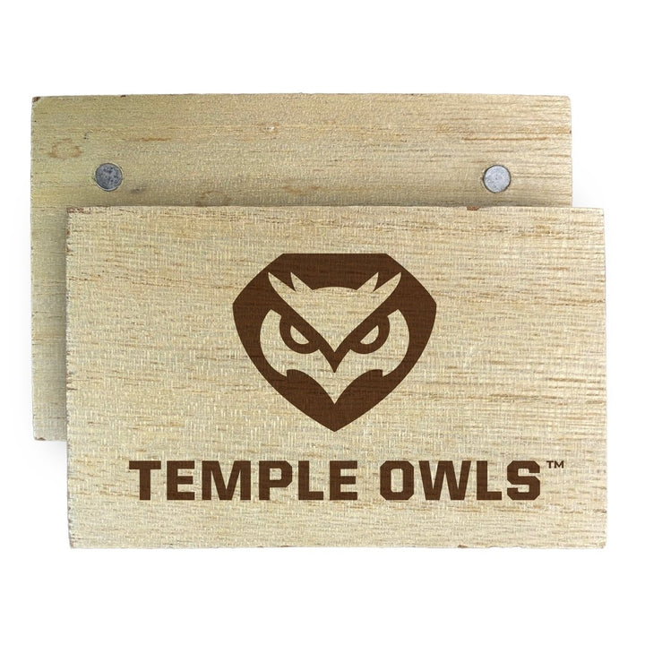 Temple University Wooden 2" x 3" Fridge Magnet Officially Licensed Collegiate Product Image 1