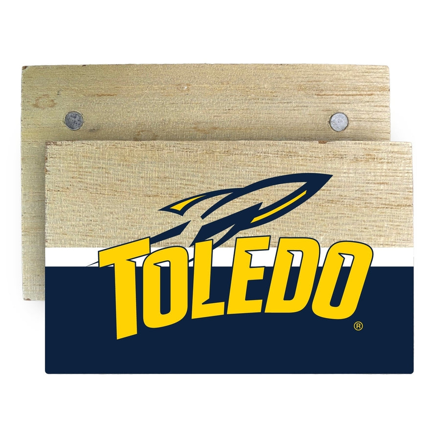 Toledo Rockets Wooden 2" x 3" Fridge Magnet Officially Licensed Collegiate Product Image 1