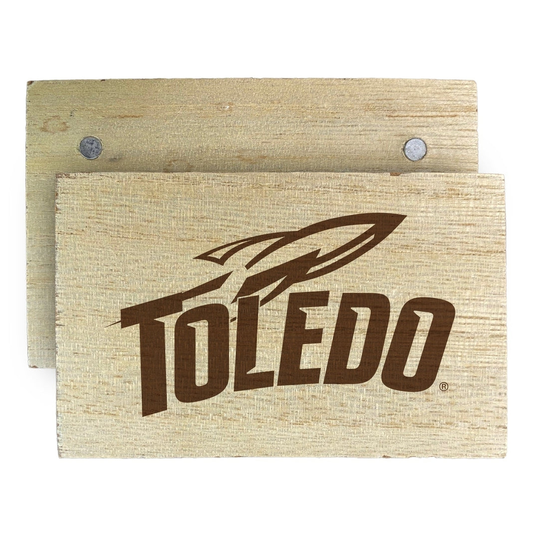 Toledo Rockets Wooden 2" x 3" Fridge Magnet Officially Licensed Collegiate Product Image 2