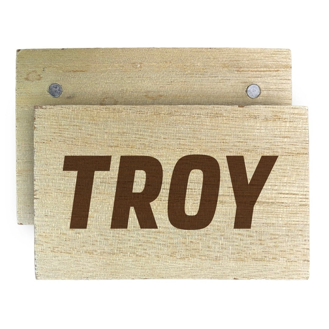 Troy University Wooden 2" x 3" Fridge Magnet Officially Licensed Collegiate Product Image 1