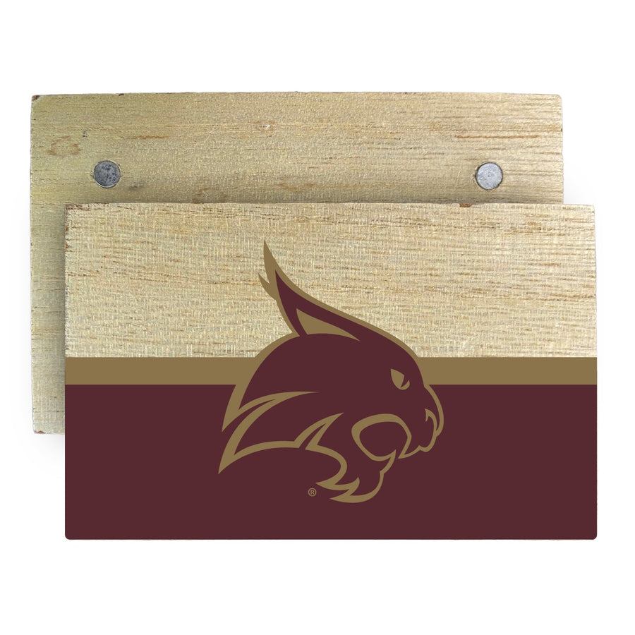 Texas State Bobcats Wooden 2" x 3" Fridge Magnet Officially Licensed Collegiate Product Image 1