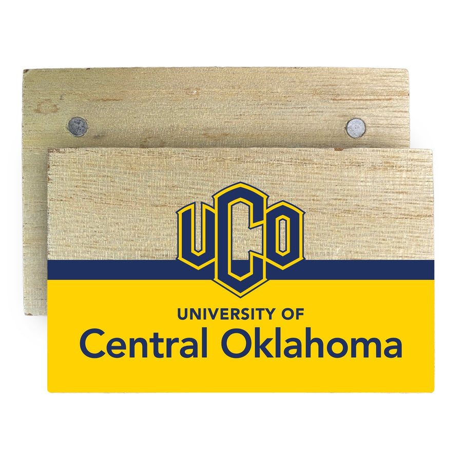 University of Central Oklahoma Bronchos Wooden 2" x 3" Fridge Magnet Officially Licensed Collegiate Product Image 1