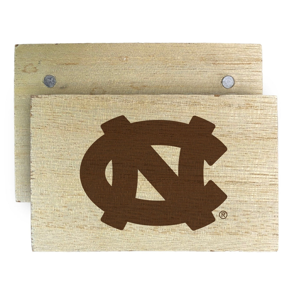 UNC Tar Heels Wooden 2" x 3" Fridge Magnet Officially Licensed Collegiate Product Image 2