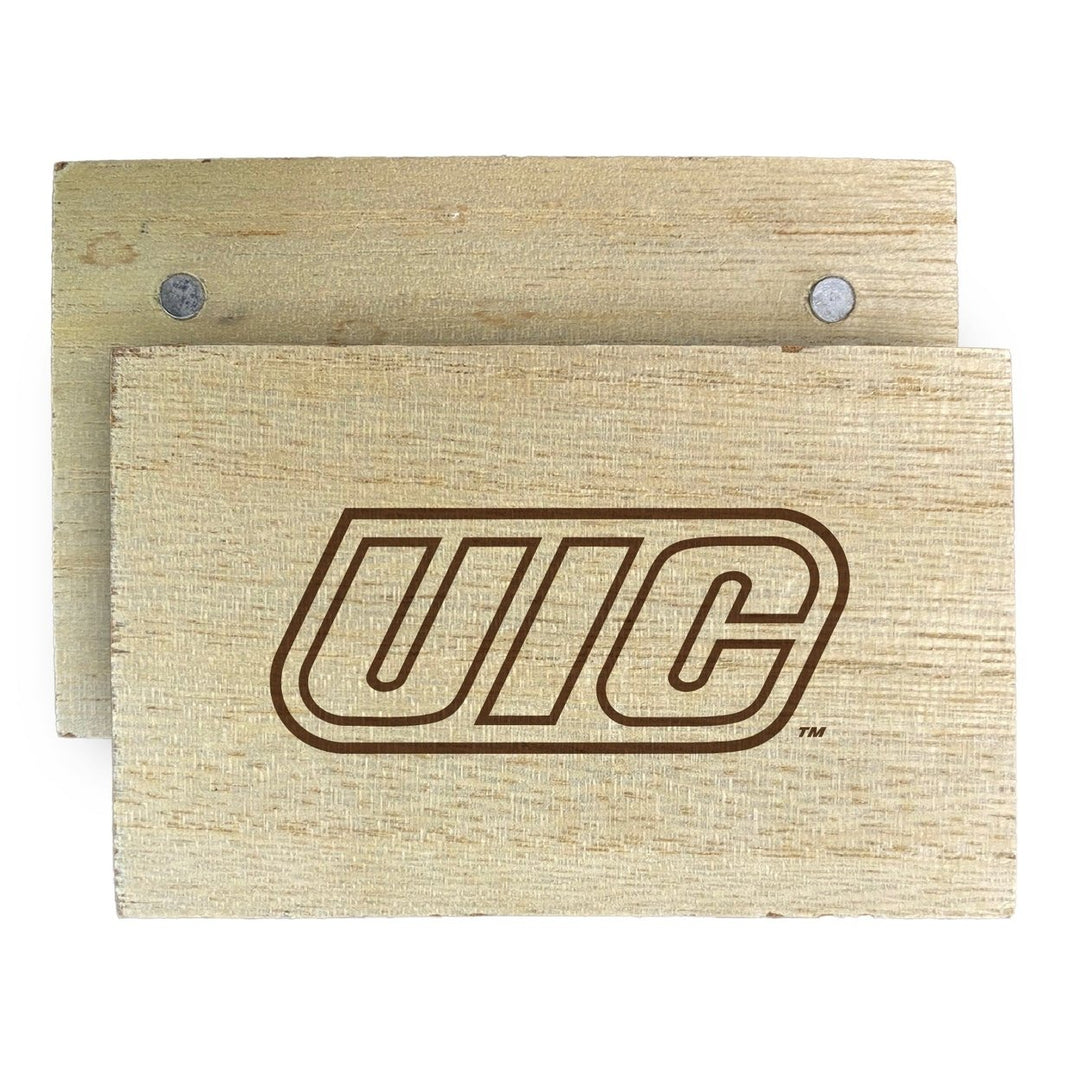 University of Illinois at Chicago Wooden 2" x 3" Fridge Magnet Officially Licensed Collegiate Product Image 1