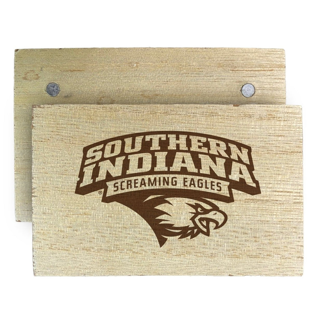 University of Southern Indiana Wooden 2" x 3" Fridge Magnet Officially Licensed Collegiate Product Image 1