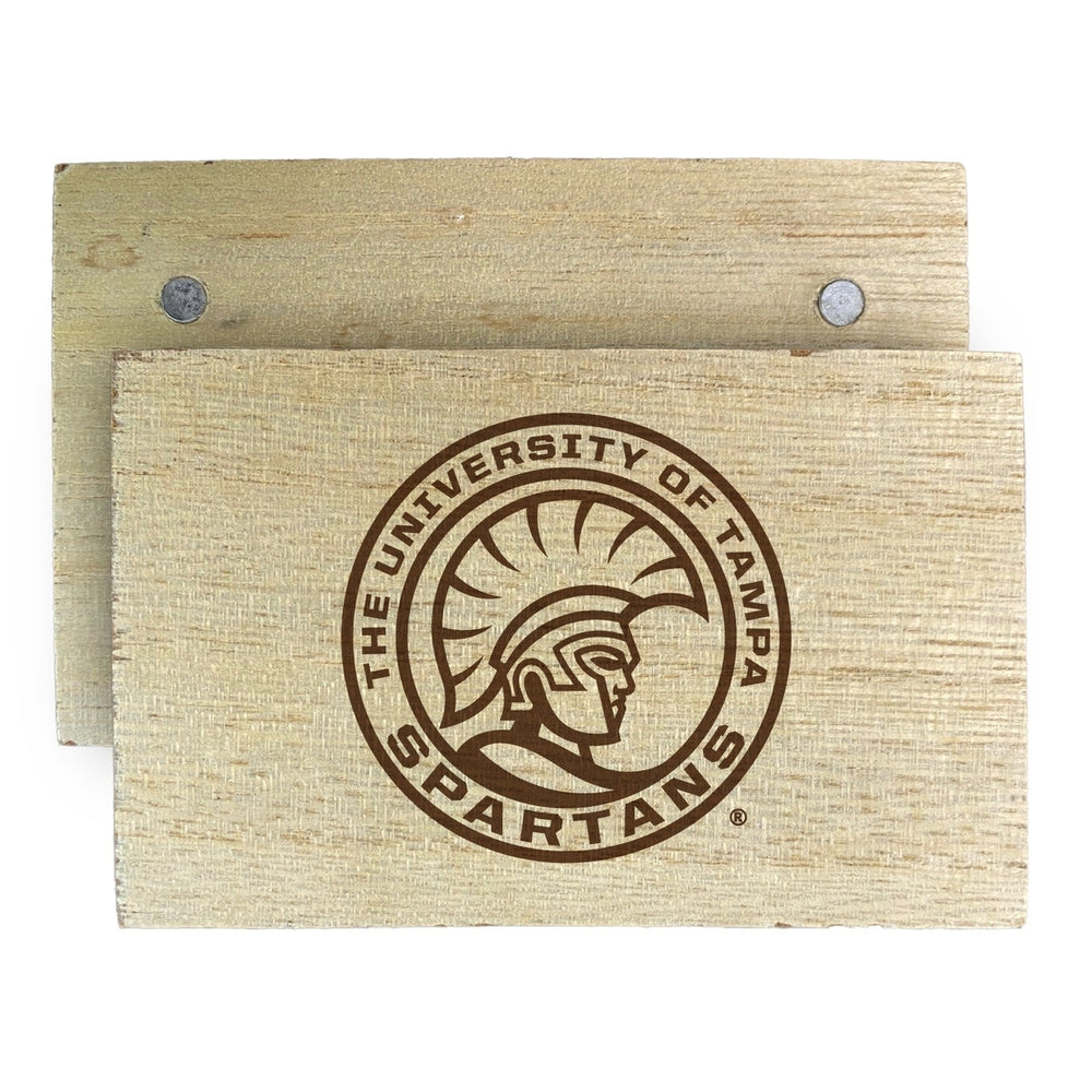 University of Tampa Spartans Wooden 2" x 3" Fridge Magnet Officially Licensed Collegiate Product Image 2