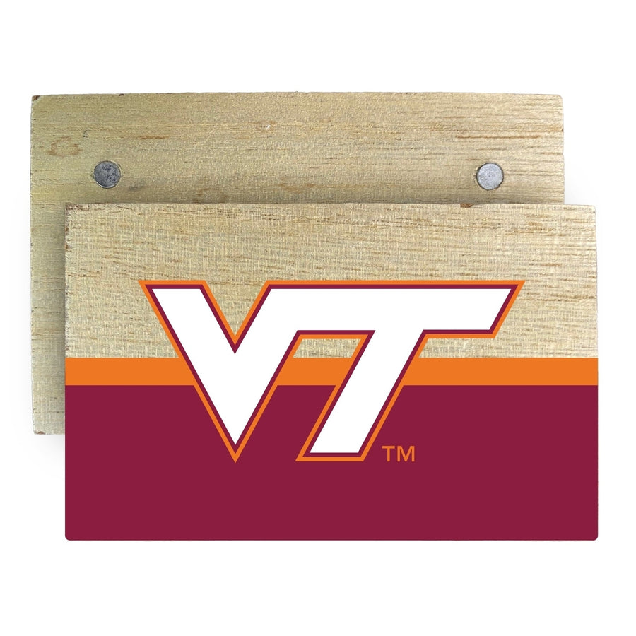 Virginia Tech Hokies Wooden 2" x 3" Fridge Magnet Officially Licensed Collegiate Product Image 1