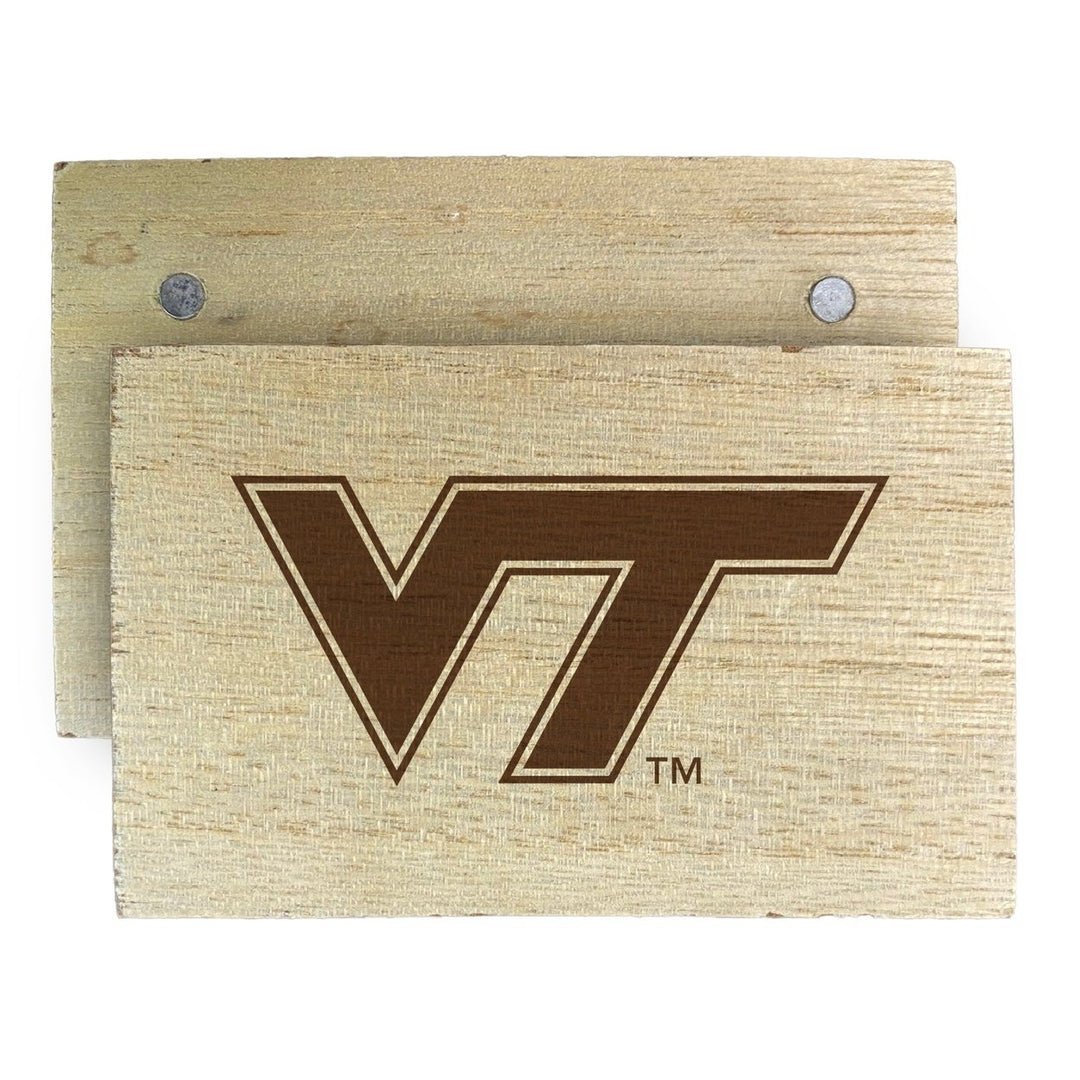 Virginia Tech Hokies Wooden 2" x 3" Fridge Magnet Officially Licensed Collegiate Product Image 1