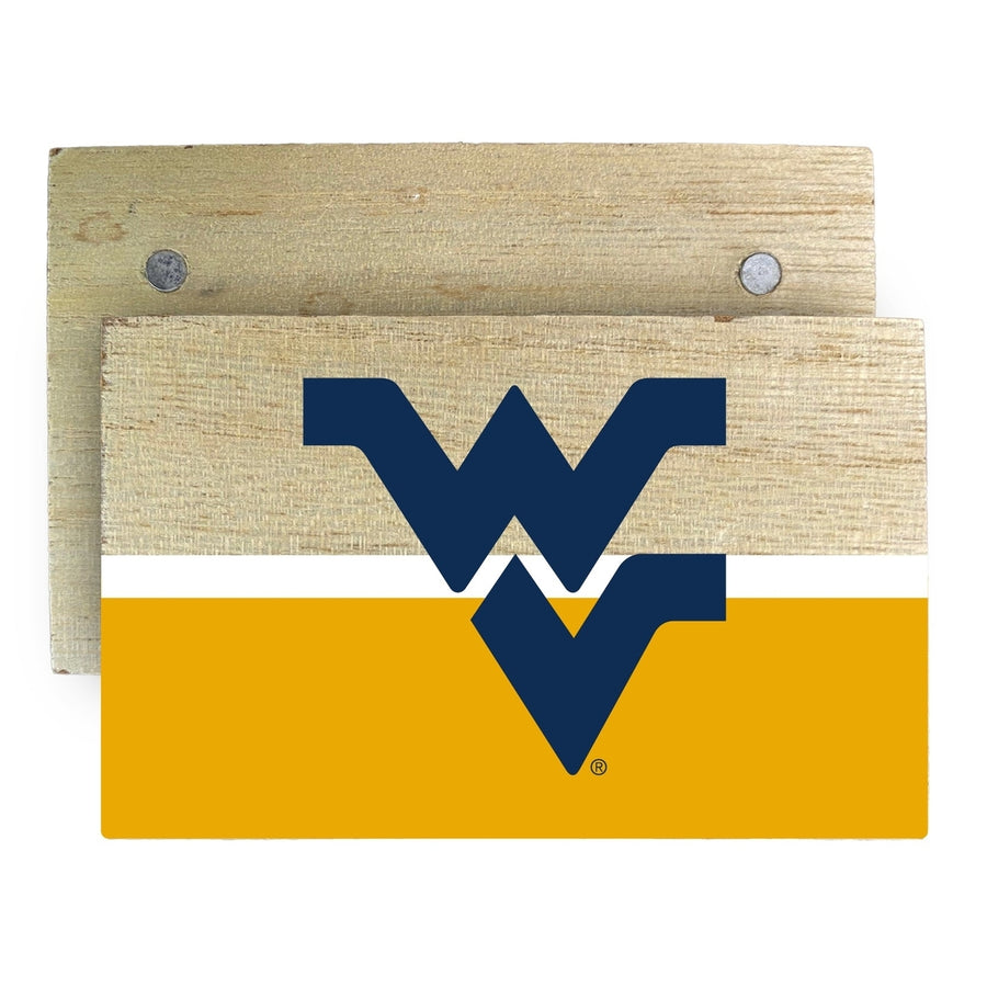 West Virginia Mountaineers Wooden 2" x 3" Fridge Magnet Officially Licensed Collegiate Product Image 1