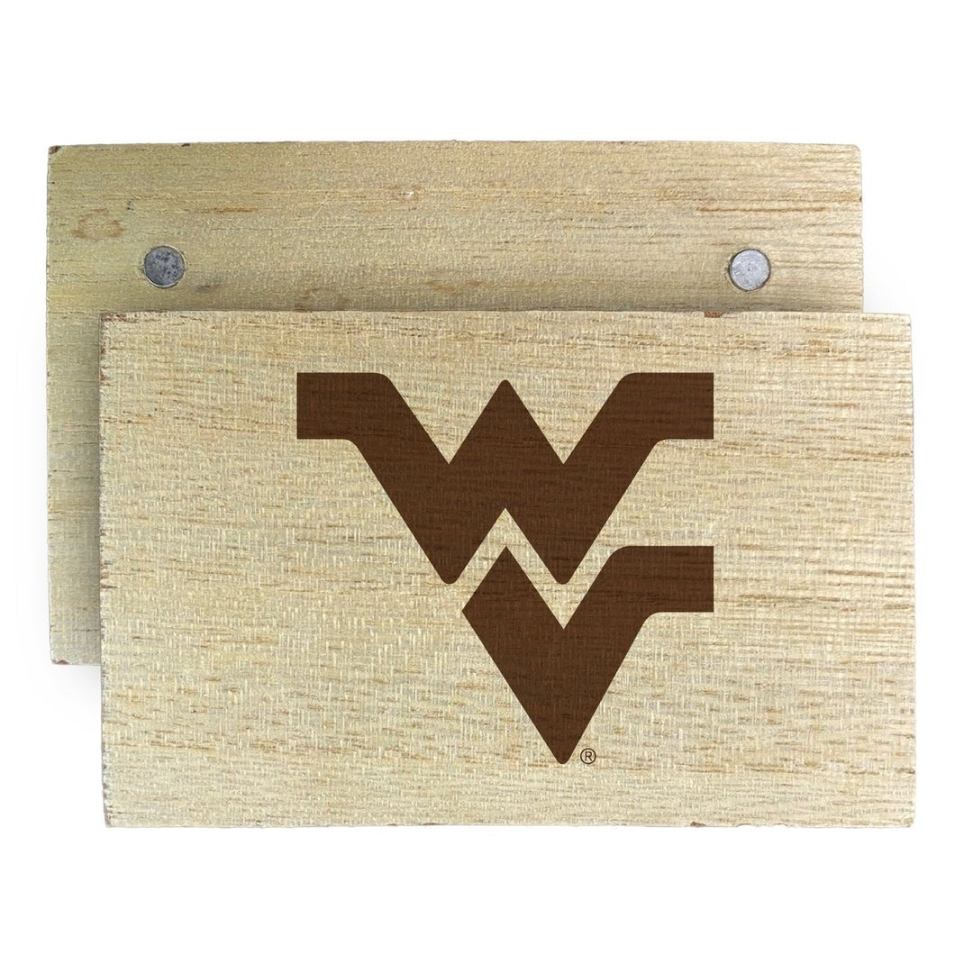 West Virginia Mountaineers Wooden 2" x 3" Fridge Magnet Officially Licensed Collegiate Product Image 1