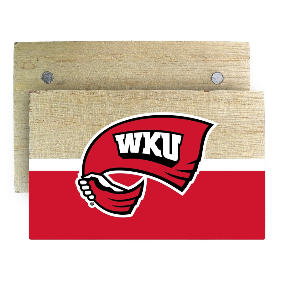 Western Kentucky Hilltoppers Wooden 2" x 3" Fridge Magnet Officially Licensed Collegiate Product Image 1