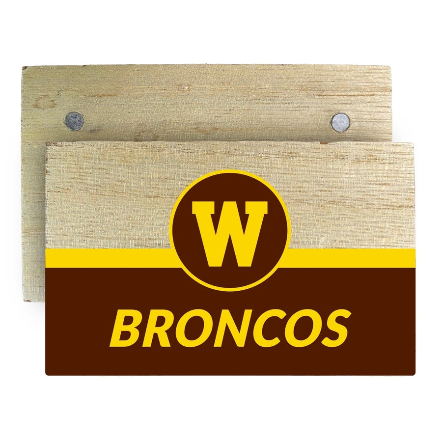 Western Michigan University Wooden 2" x 3" Fridge Magnet Officially Licensed Collegiate Product Image 1