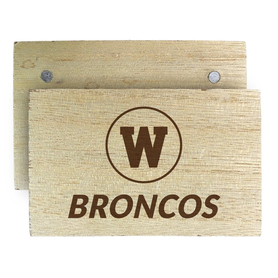 Western Michigan University Wooden 2" x 3" Fridge Magnet Officially Licensed Collegiate Product Image 1