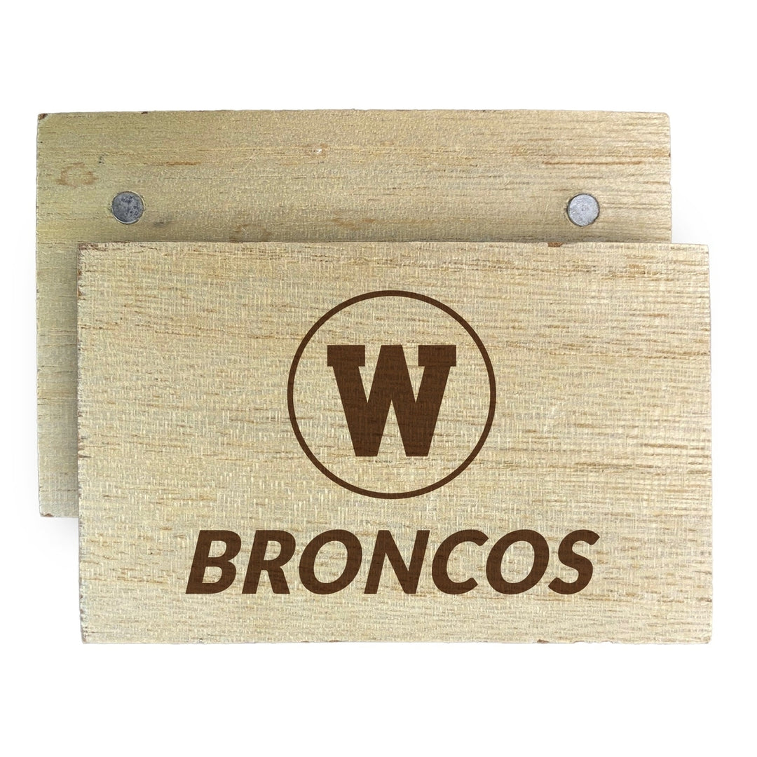 Western Michigan University Wooden 2" x 3" Fridge Magnet Officially Licensed Collegiate Product Image 2