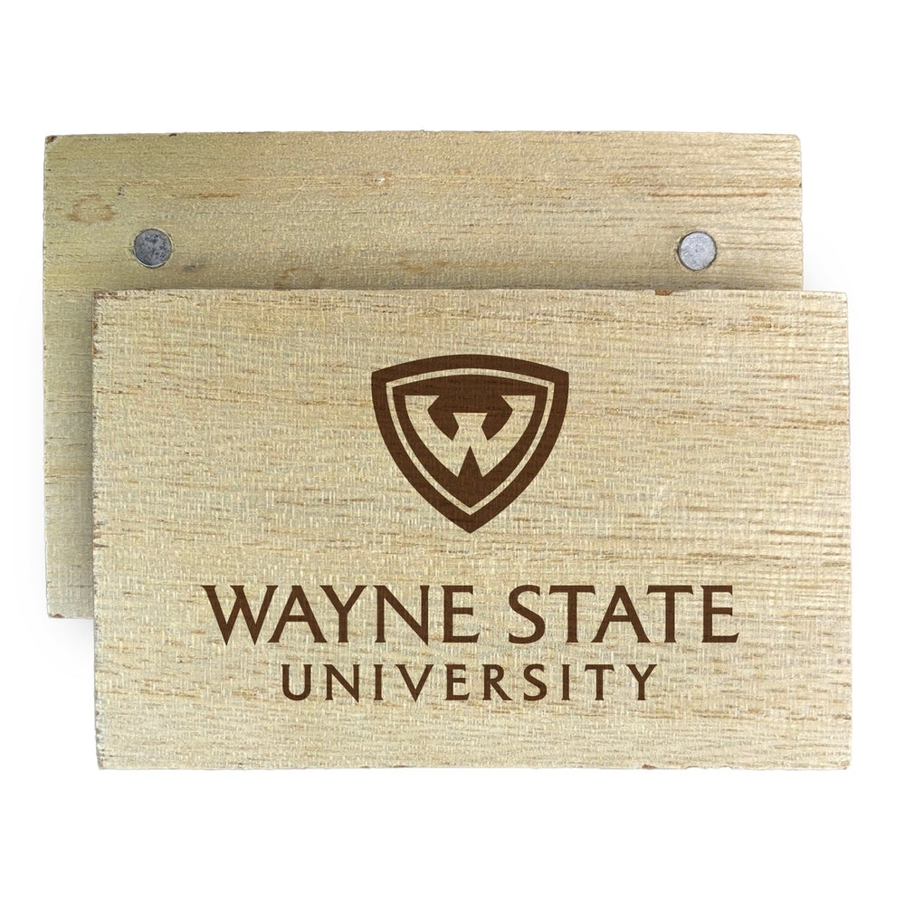 Wayne State Wooden 2" x 3" Fridge Magnet Officially Licensed Collegiate Product Image 2