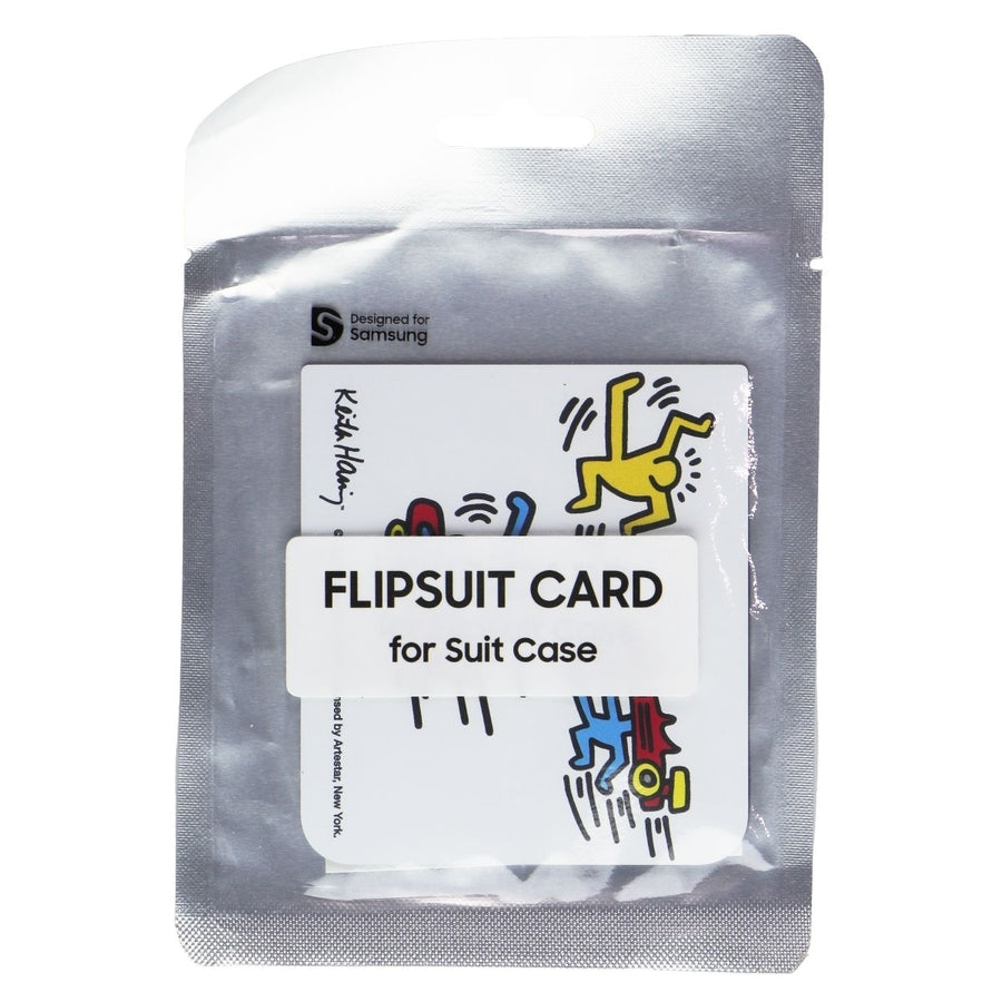KEITH HARING People Flipsuit Card for Galaxy Z Flip5 Flipsuit Case - White Image 1