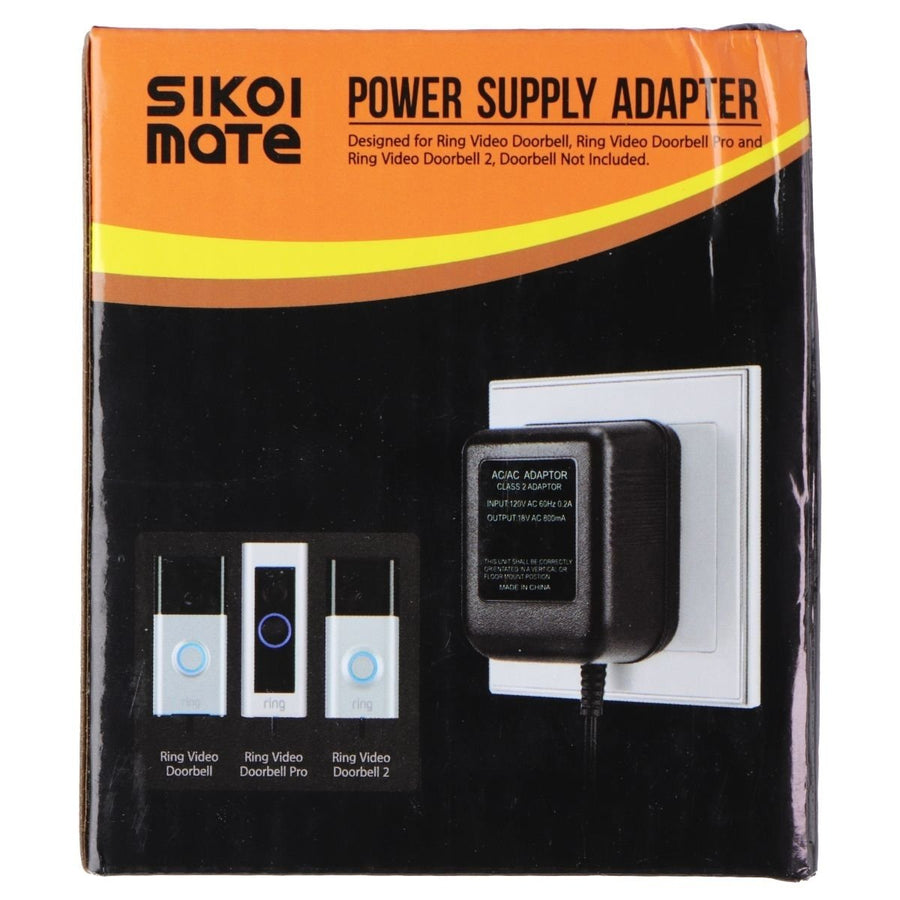 Sikoi Mate (18V/800mA) Power Supply Adapter for Ring Video Doorbell / Pro / 2 Image 1