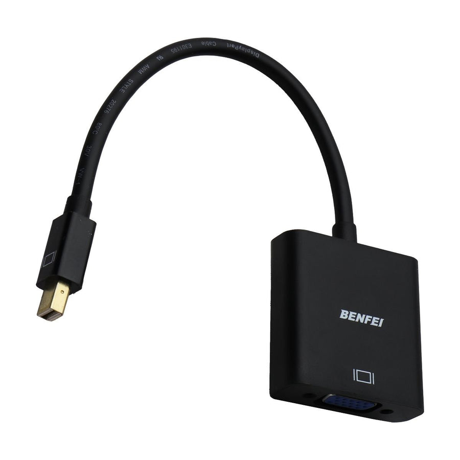 Benfei Mini Display Port (Male) to VGA (Female) Adapter - Black Image 1