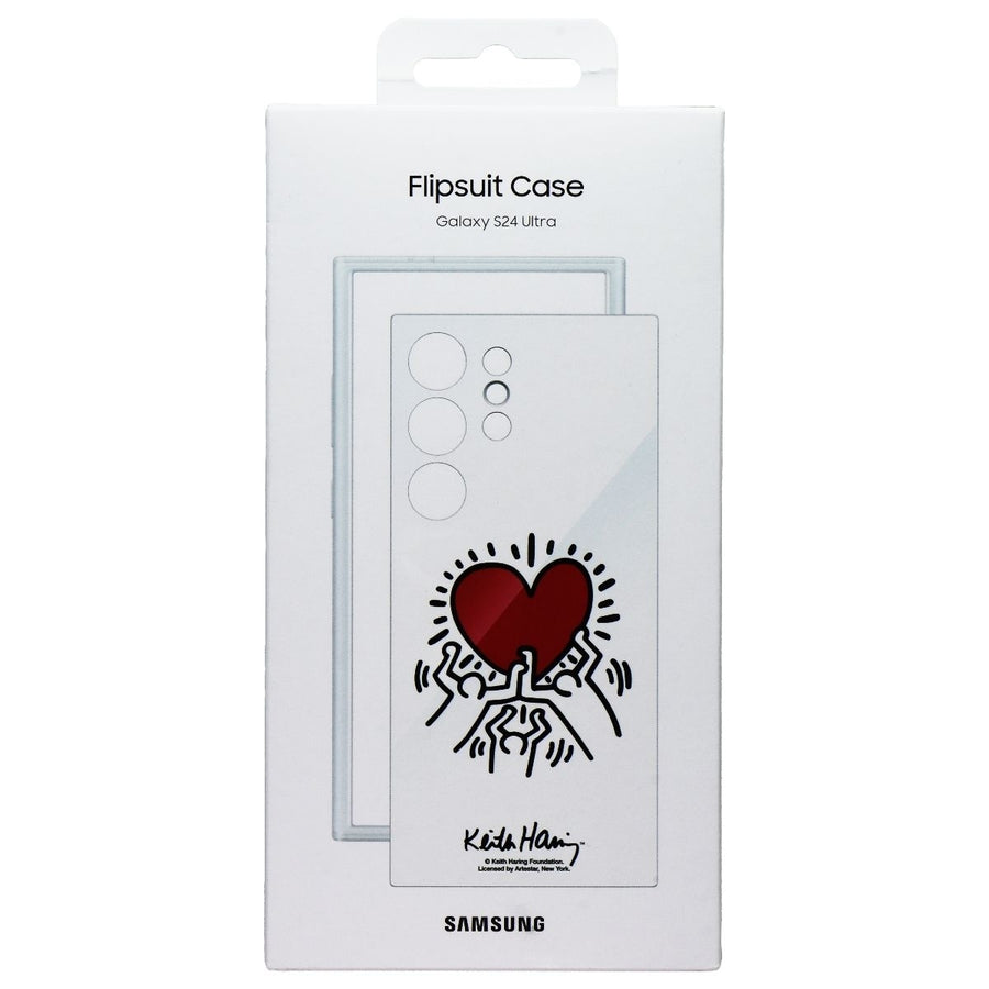 Samsung Official KEITH HARING Flipsuit Case for Galaxy S24 Ultra - White Image 1