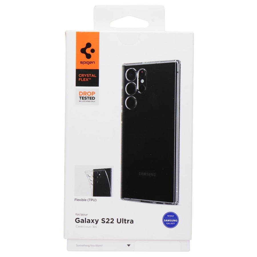 Spigen Crystal Flex Series Case for Samsung Galaxy S22 Ultra - Clear Image 1