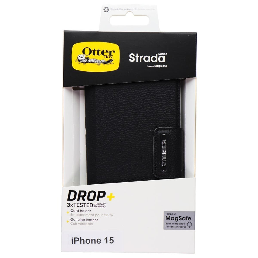 OtterBox Strada Series Case for MagSafe for iPhone 15 - Black Image 1