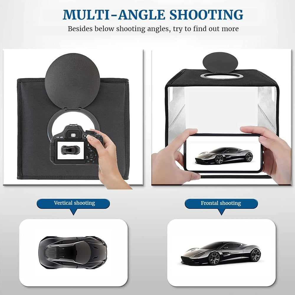 16" LED Photo Studio Light Box Portable Folding Photography Shooting Tent Kit Image 2