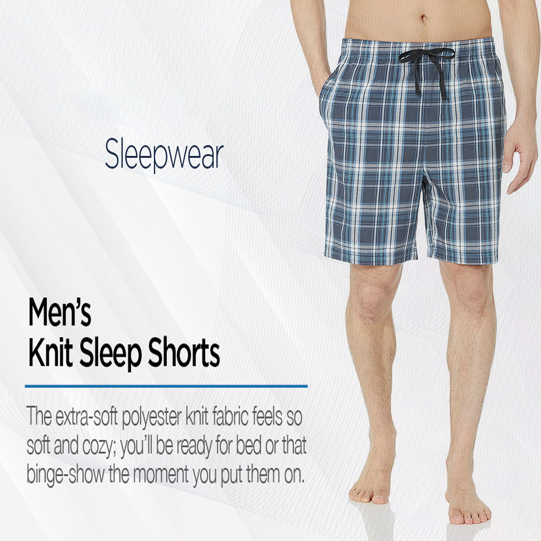 Mens Ultra Soft Plaid Lounge Pajama Shorts 100% Cotton Sleepwear Comfortable Image 9