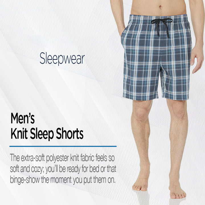 Mens Ultra Soft Plaid Lounge Pajama Shorts 100% Cotton Sleepwear Comfortable Image 9