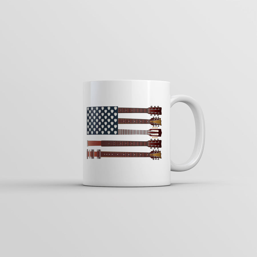 Guitar Flag Mug Awesome Rock And Roll Fourth Of July Coffee Cup-11oz Image 1