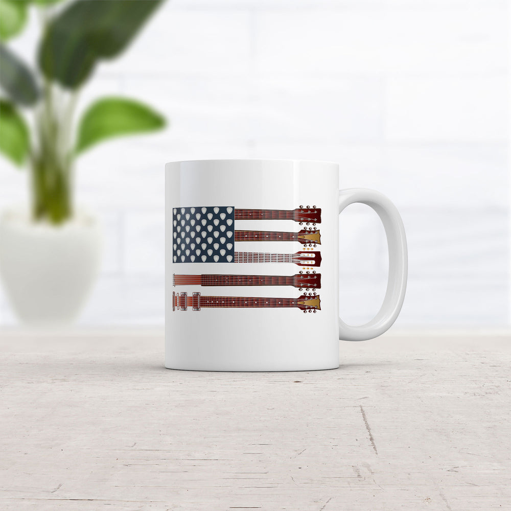 Guitar Flag Mug Awesome Rock And Roll Fourth Of July Coffee Cup-11oz Image 2
