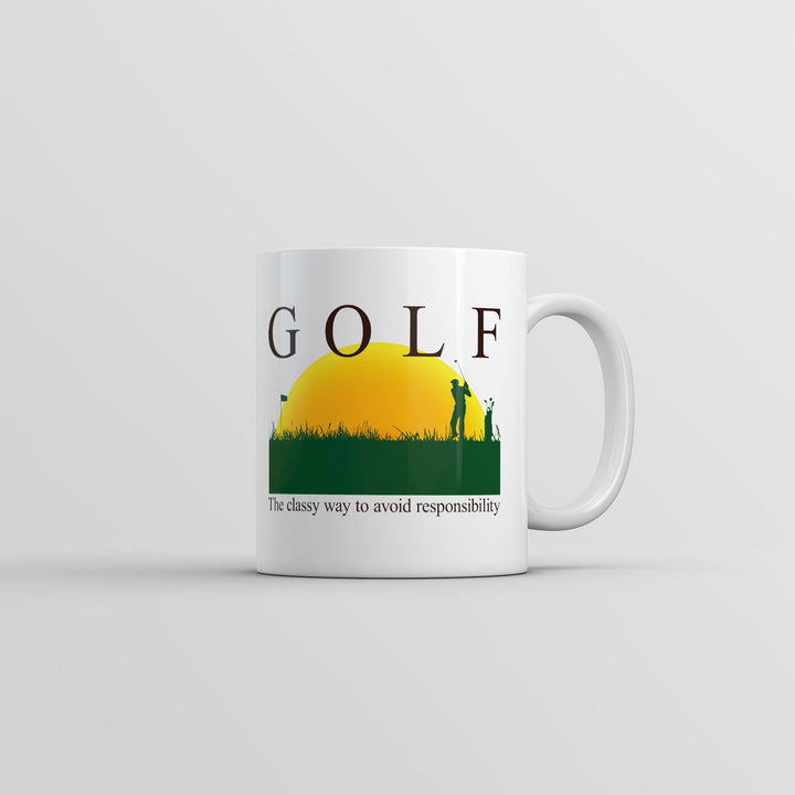 Golf The Classy Way To Avoid Responsibility Mug Funny Golfing Coffee Cup-11oz Image 1